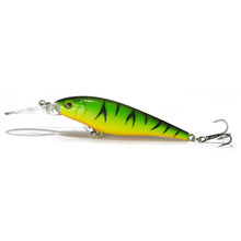Load image into Gallery viewer, 1PCS colorful Stripe pattern 11cm 10.5g Hard Bait Minnow streak Fishing lures Bass Fresh water hook diving perch wobbler fish