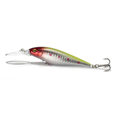 Load image into Gallery viewer, 1PCS colorful Stripe pattern 11cm 10.5g Hard Bait Minnow streak Fishing lures Bass Fresh water hook diving perch wobbler fish