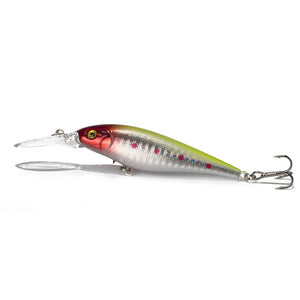 1PCS colorful Stripe pattern 11cm 10.5g Hard Bait Minnow streak Fishing lures Bass Fresh water hook diving perch wobbler fish