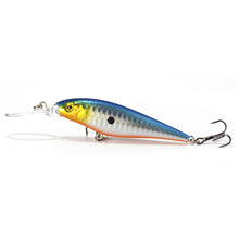 Load image into Gallery viewer, 1PCS colorful Stripe pattern 11cm 10.5g Hard Bait Minnow streak Fishing lures Bass Fresh water hook diving perch wobbler fish
