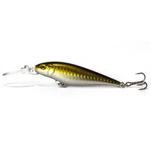 Load image into Gallery viewer, 1PCS colorful Stripe pattern 11cm 10.5g Hard Bait Minnow streak Fishing lures Bass Fresh water hook diving perch wobbler fish