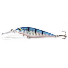 Load image into Gallery viewer, 1PCS colorful Stripe pattern 11cm 10.5g Hard Bait Minnow streak Fishing lures Bass Fresh water hook diving perch wobbler fish