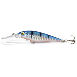 1PCS colorful Stripe pattern 11cm 10.5g Hard Bait Minnow streak Fishing lures Bass Fresh water hook diving perch wobbler fish