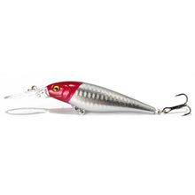 Load image into Gallery viewer, 1PCS colorful Stripe pattern 11cm 10.5g Hard Bait Minnow streak Fishing lures Bass Fresh water hook diving perch wobbler fish