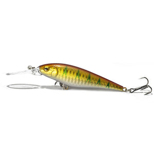 1PCS colorful Stripe pattern 11cm 10.5g Hard Bait Minnow streak Fishing lures Bass Fresh water hook diving perch wobbler fish