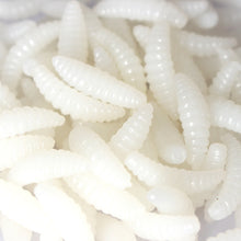Load image into Gallery viewer, Anmuka Brand Promotion!! HOT SELL!! 50PCS 2cm 0.3g maggot Grub Soft Lure Baits smell Worms Glow Shrimps Fishing Lures 21001-50