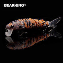 Load image into Gallery viewer, Bearking 2016good fishing lure minnow quality professional bait 11.3cm 13.7g swim bait jointed bait equipped black or white hook