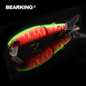 Bearking 2016good fishing lure minnow quality professional bait 11.3cm 13.7g swim bait jointed bait equipped black or white hook