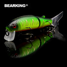 Load image into Gallery viewer, Bearking 2016good fishing lure minnow quality professional bait 11.3cm 13.7g swim bait jointed bait equipped black or white hook