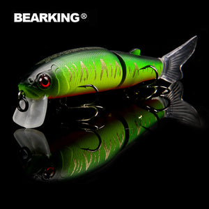 Bearking 2016good fishing lure minnow quality professional bait 11.3cm 13.7g swim bait jointed bait equipped black or white hook