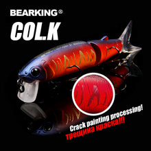Load image into Gallery viewer, Bearking 2016good fishing lure minnow quality professional bait 11.3cm 13.7g swim bait jointed bait equipped black or white hook