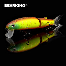 Load image into Gallery viewer, Bearking 2016good fishing lure minnow quality professional bait 11.3cm 13.7g swim bait jointed bait equipped black or white hook