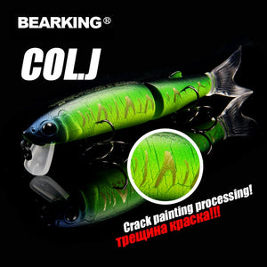 Bearking 2016good fishing lure minnow quality professional bait 11.3cm 13.7g swim bait jointed bait equipped black or white hook