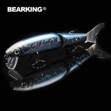 Load image into Gallery viewer, Bearking 2016good fishing lure minnow quality professional bait 11.3cm 13.7g swim bait jointed bait equipped black or white hook