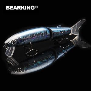 Bearking 2016good fishing lure minnow quality professional bait 11.3cm 13.7g swim bait jointed bait equipped black or white hook