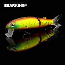 Load image into Gallery viewer, Bearking 2016good fishing lure minnow quality professional bait 11.3cm 13.7g swim bait jointed bait equipped black or white hook