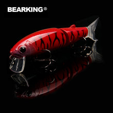 Load image into Gallery viewer, Bearking 2016good fishing lure minnow quality professional bait 11.3cm 13.7g swim bait jointed bait equipped black or white hook