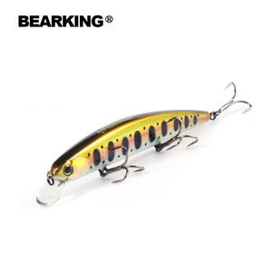 Bearking A+ 2017 hot model fishing lures hard bait 10color for choose 13cm 21g minnow,quality professional minnow depth1.8m