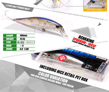 Load image into Gallery viewer, Bearking A+ 2017 hot model fishing lures hard bait 7color for choose 10cm 15g minnow,quality professional minnow depth0.8-1.5m