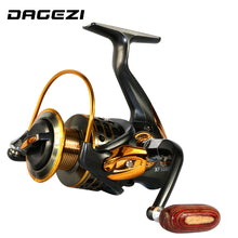 Load image into Gallery viewer, DAGEZI 13+1BB spinning fishing reel All-metal wood Handle fishing reels 1000-7000 series Gapless metal head spinning wheel