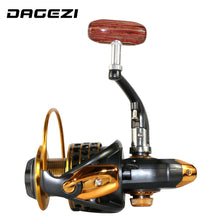 Load image into Gallery viewer, DAGEZI 13+1BB spinning fishing reel All-metal wood Handle fishing reels 1000-7000 series Gapless metal head spinning wheel