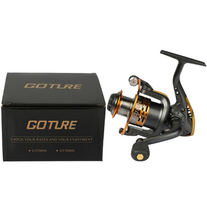 Goture Metal Spool Spinning Fishing Reel 6BB Superior Wheel for Freshwater Saltwater Fishing 500 1000 - 6000 Series