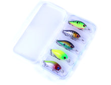 Load image into Gallery viewer, HENGJIA 5pc 4.2g Fishing Lure Kit Minnow floating Lure Isca Crankbait Bait Pesca Jig Fishing Hook Set With Fishing Tackle Box