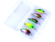 Load image into Gallery viewer, HENGJIA 5pc 4.2g Fishing Lure Kit Minnow floating Lure Isca Crankbait Bait Pesca Jig Fishing Hook Set With Fishing Tackle Box