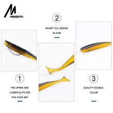 Load image into Gallery viewer, Meredith 75mm 2.4g 20pcs Wobblers Fishing Lures Easy Shiner Swimbaits Silicone Soft Bait Double Color Carp Artificial Soft Lure