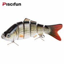 Load image into Gallery viewer, Piscifun Fishing Lure 10cm 20g 3D Eyes 6-Segment Lifelike Fishing Hard Lure Crankbait With 2 Hook Fishing Baits Pesca Cebo