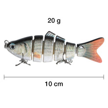Load image into Gallery viewer, Piscifun Fishing Lure 10cm 20g 3D Eyes 6-Segment Lifelike Fishing Hard Lure Crankbait With 2 Hook Fishing Baits Pesca Cebo