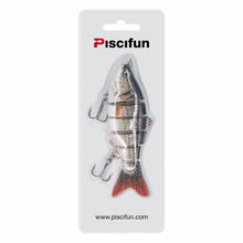 Load image into Gallery viewer, Piscifun Fishing Lure 10cm 20g 3D Eyes 6-Segment Lifelike Fishing Hard Lure Crankbait With 2 Hook Fishing Baits Pesca Cebo