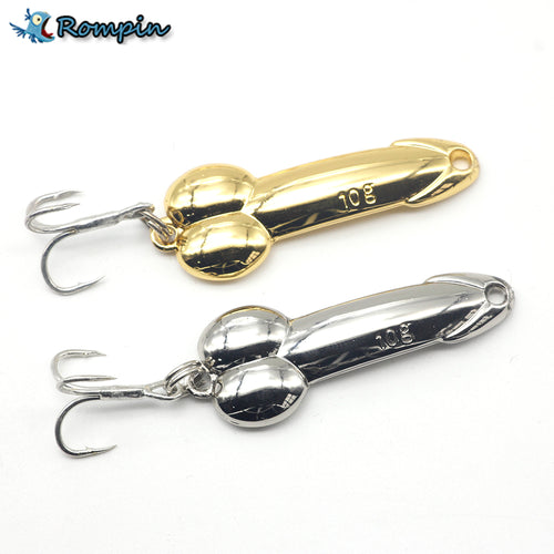 Rompin 1pcs DD spoon fishing lure 5g 10g 15g 20g silver gold metal fishing bait spinner bait Treble Hook hard lures Bass Fishing