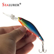 Load image into Gallery viewer, SEALURER 1Pcs  Laser  Wobblers Fishing Tackle 3D Eyes Sinking Minnow Fishing Lure Crankbait 6# hook