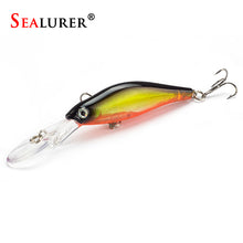 Load image into Gallery viewer, SEALURER 1Pcs  Laser  Wobblers Fishing Tackle 3D Eyes Sinking Minnow Fishing Lure Crankbait 6# hook