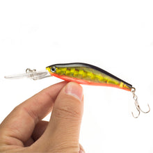 Load image into Gallery viewer, SEALURER 1Pcs  Laser  Wobblers Fishing Tackle 3D Eyes Sinking Minnow Fishing Lure Crankbait 6# hook