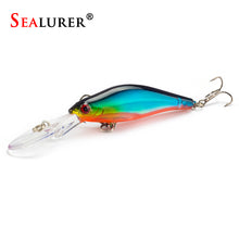 Load image into Gallery viewer, SEALURER 1Pcs  Laser  Wobblers Fishing Tackle 3D Eyes Sinking Minnow Fishing Lure Crankbait 6# hook