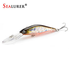 Load image into Gallery viewer, SEALURER 1Pcs  Laser  Wobblers Fishing Tackle 3D Eyes Sinking Minnow Fishing Lure Crankbait 6# hook