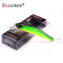 Load image into Gallery viewer, SEALURER Boxed  Fishing lures  Minnow   High Quality Tackle  100mm  11.7g  Wobblers Crankbait  with 6#  Hooks 3D Eyes