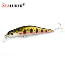 Load image into Gallery viewer, SEALURER Boxed  Fishing lures  Minnow   High Quality Tackle  100mm  11.7g  Wobblers Crankbait  with 6#  Hooks 3D Eyes