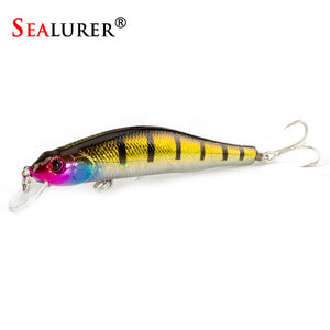 SEALURER Boxed  Fishing lures  Minnow   High Quality Tackle  100mm  11.7g  Wobblers Crankbait  with 6#  Hooks 3D Eyes