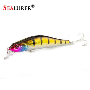SEALURER Boxed  Fishing lures  Minnow   High Quality Tackle  100mm  11.7g  Wobblers Crankbait  with 6#  Hooks 3D Eyes