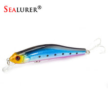 Load image into Gallery viewer, SEALURER Boxed  Fishing lures  Minnow   High Quality Tackle  100mm  11.7g  Wobblers Crankbait  with 6#  Hooks 3D Eyes
