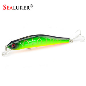 SEALURER Boxed  Fishing lures  Minnow   High Quality Tackle  100mm  11.7g  Wobblers Crankbait  with 6#  Hooks 3D Eyes