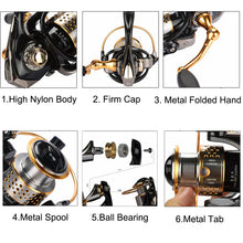 Load image into Gallery viewer, Tsurinoya Metal Fishing Reel Coil Sea Spinning Reels Deep and Shallow Spool 2000 Series 5.2:1 9BB Drag Power 6kg